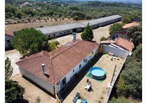 For sale: Large modern house with industrial barns, suitable for many activities.